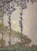 Claude Monet Wind Effect,Sequence of Poplars France oil painting artist